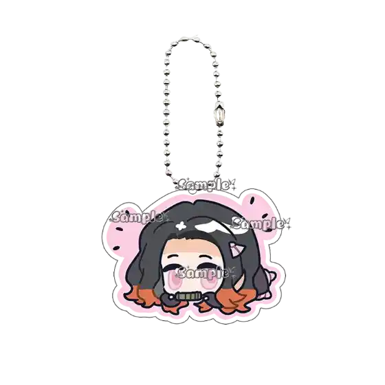 Cartoon Q Version Agatsuma Zenitsu Tsuyuri Kanawo Kochou Peripheral Keychain Acrylic Pendant Móc Treo Đeo Thoại, Standee, Móc Khoá In Theo Yêu Cầu, Chất Liệu Mica Dày 4mm, Kích Thước 5.5 Cm, Có In Test Mẫu