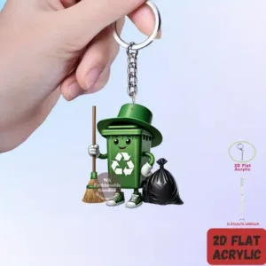 Cartoon Trash Can Pendant Keychain Environmental Themed 2d Flat Acrylic Ornament Hanging Móc Treo Đeo Thoại, Standee, Móc Khoá In Theo Yêu Cầu, Chất Liệu Mica Dày 4mm, Kích Thước 5.5 Cm, Có In Test Mẫu Cartoon Trash Can Pendant Keychain Environmental Themed 2d Flat Acrylic Ornament Hanging Móc Treo Đeo Thoại, Standee, Móc Khoá In Theo Yêu Cầu, Chất Liệu Mica Dày 4mm, Kích Thước 5.5 Cm, Có In Test Mẫu