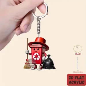 Cartoon Trash Can Pendant Keychain Environmental Themed 2d Flat Acrylic Ornament Hanging Móc Treo Đeo Thoại, Standee, Móc Khoá In Theo Yêu Cầu, Chất Liệu Mica Dày 4mm, Kích Thước 5.5 Cm, Có In Test Mẫu Cartoon Trash Can Pendant Keychain Environmental Themed 2d Flat Acrylic Ornament Hanging Móc Treo Đeo Thoại, Standee, Móc Khoá In Theo Yêu Cầu, Chất Liệu Mica Dày 4mm, Kích Thước 5.5 Cm, Có In Test Mẫu