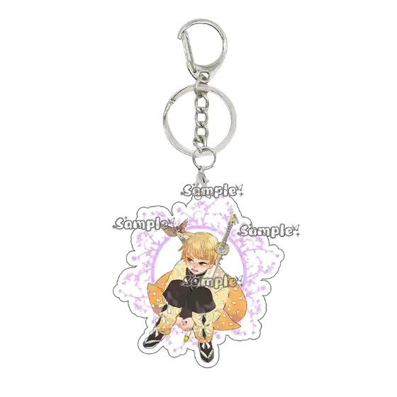 Cartoon Tsuyuri Kanawo Kochou Shinobu Tomioka Giyuu Anime Acrylic Keychain Accessories Móc Treo Đeo Thoại, Standee, Móc Khoá In Theo Yêu Cầu, Chất Liệu Mica Dày 4mm, Kích Thước 5.5 Cm, Có In Test Mẫu