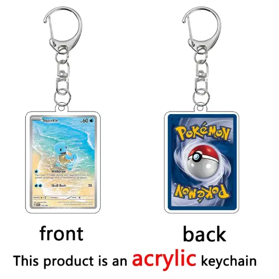 Cartoon Venusaur Bulbasaur Charizard Anime Pkm Small Card Acrylic Keychain Girls Boys Pendant Móc Treo Đeo Thoại, Standee, Móc Khoá In Theo Yêu Cầu, Chất Liệu Mica Dày 4mm, Kích Thước 5.5 Cm, Có In Test Mẫu