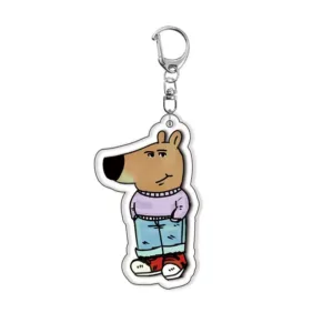 Christmas Cartoon Dog Pattern Acrylic Keychain Fashion Cute Girls Boys Funny Charming Bag Móc Treo Đeo Thoại, Standee, Móc Khoá In Theo Yêu Cầu, Chất Liệu Mica Dày 4mm, Kích Thước 5.5 Cm, Có In Test Mẫu