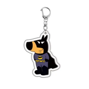 Christmas Cartoon Dog Pattern Acrylic Keychain Fashion Cute Girls Boys Funny Charming Bag Móc Treo Đeo Thoại, Standee, Móc Khoá In Theo Yêu Cầu, Chất Liệu Mica Dày 4mm, Kích Thước 5.5 Cm, Có In Test Mẫu