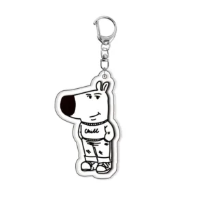 Christmas Cartoon Dog Pattern Acrylic Keychain Fashion Cute Girls Boys Funny Charming Bag Móc Treo Đeo Thoại, Standee, Móc Khoá In Theo Yêu Cầu, Chất Liệu Mica Dày 4mm, Kích Thước 5.5 Cm, Có In Test Mẫu
