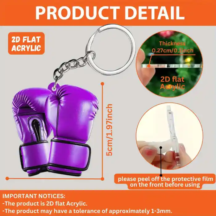 colorful-boxing-gloves-keychains-2d-acry-var3-1789474978539-512 Colorful Boxing Gloves Keychains 2d Acrylic (5pcs Options) Hanging Ornament Car Pendant Móc Treo Đeo Thoại, Standee, Móc Khoá In Theo Yêu Cầu, Chất Liệu Mica Dày 4mm, Kích Thước 5.5 Cm, Có In Test Mẫu