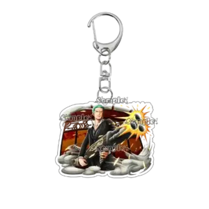 Cool Anime Roronoa Zoro Fashion Double-sided Cartoon Acrylic Keychain Accessory Móc Treo Đeo Thoại, Standee, Móc Khoá In Theo Yêu Cầu, Chất Liệu Mica Dày 4mm, Kích Thước 5.5 Cm, Có In Test Mẫu
