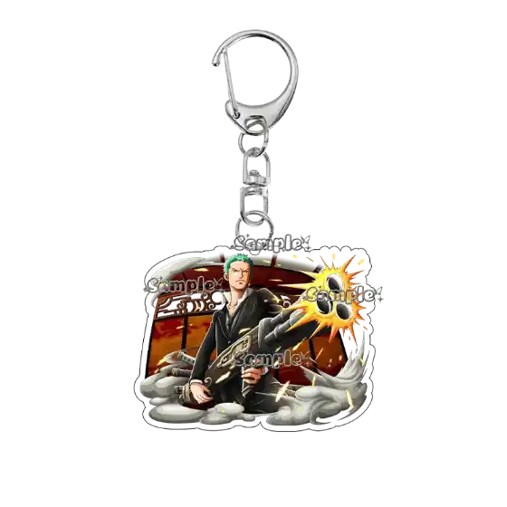 Cool Anime Roronoa Zoro Fashion Double-sided Cartoon Acrylic Keychain Accessory Móc Treo Đeo Thoại, Standee, Móc Khoá In Theo Yêu Cầu, Chất Liệu Mica Dày 4mm, Kích Thước 5.5 Cm, Có In Test Mẫu