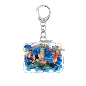 Cool Anime Roronoa Zoro Fashion Double-sided Cartoon Acrylic Keychain Accessory Móc Treo Đeo Thoại, Standee, Móc Khoá In Theo Yêu Cầu, Chất Liệu Mica Dày 4mm, Kích Thước 5.5 Cm, Có In Test Mẫu