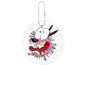 Courage The Cowardly Dog Acrylic Keychain Horror Cartoon Bag Decoration Keyring Student Móc Treo Đeo Thoại, Standee, Móc Khoá In Theo Yêu Cầu, Chất Liệu Mica Dày 4mm, Kích Thước 5.5 Cm, Có In Test Mẫu