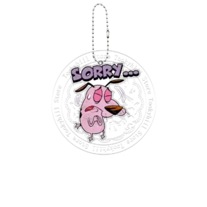 Courage The Cowardly Dog Acrylic Keychain Horror Cartoon Bag Decoration Keyring Student Móc Treo Đeo Thoại, Standee, Móc Khoá In Theo Yêu Cầu, Chất Liệu Mica Dày 4mm, Kích Thước 5.5 Cm, Có In Test Mẫu