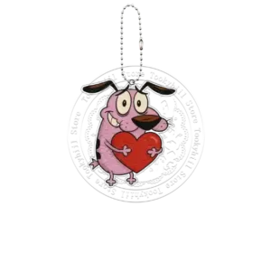 Courage The Cowardly Dog Acrylic Keychain Horror Cartoon Bag Decoration Keyring Student Móc Treo Đeo Thoại, Standee, Móc Khoá In Theo Yêu Cầu, Chất Liệu Mica Dày 4mm, Kích Thước 5.5 Cm, Có In Test Mẫu