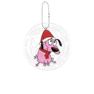 Courage The Cowardly Dog Acrylic Keychain Horror Cartoon Bag Decoration Keyring Student Móc Treo Đeo Thoại, Standee, Móc Khoá In Theo Yêu Cầu, Chất Liệu Mica Dày 4mm, Kích Thước 5.5 Cm, Có In Test Mẫu