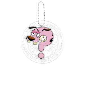 Courage The Cowardly Dog Acrylic Keychain Horror Cartoon Bag Decoration Keyring Student Móc Treo Đeo Thoại, Standee, Móc Khoá In Theo Yêu Cầu, Chất Liệu Mica Dày 4mm, Kích Thước 5.5 Cm, Có In Test Mẫu