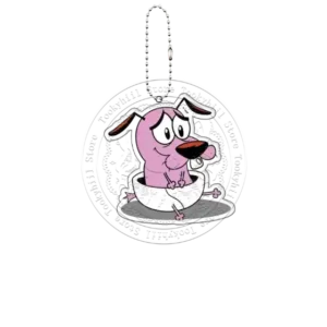 Courage The Cowardly Dog Acrylic Keychain Horror Cartoon Bag Decoration Keyring Student Móc Treo Đeo Thoại, Standee, Móc Khoá In Theo Yêu Cầu, Chất Liệu Mica Dày 4mm, Kích Thước 5.5 Cm, Có In Test Mẫu