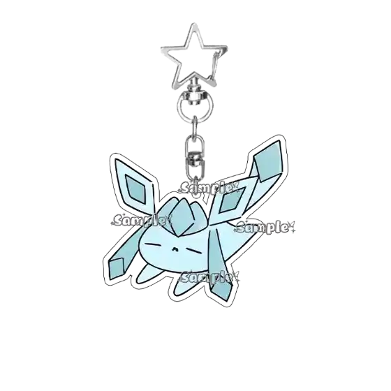 Creative Anime Glaceon Flareon Vaporeon Pkm Eevee Double-sided Acrylic Keychain Pendant Móc Treo Đeo Thoại, Standee, Móc Khoá In Theo Yêu Cầu, Chất Liệu Mica Dày 4mm, Kích Thước 5.5 Cm, Có In Test Mẫu
