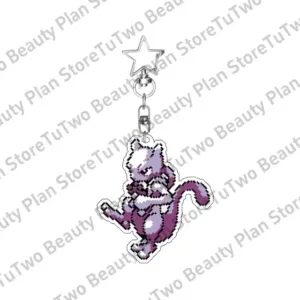 Creative Anime Pixel Mewtwo Charizard Psyduck Bulbasaur Acrylic Keychain Students Decor Bag Móc Treo Đeo Thoại, Standee, Móc Khoá In Theo Yêu Cầu, Chất Liệu Mica Dày 4mm, Kích Thước 5.5 Cm, Có In Test Mẫu