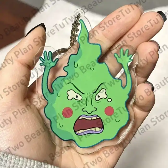 Creative Mob Psycho 100 Anime Cartoon Acrylic Keychain Charm Decoration Kawaii Cute Funny Móc Treo Đeo Thoại, Standee, Móc Khoá In Theo Yêu Cầu, Chất Liệu Mica Dày 4mm, Kích Thước 5.5 Cm, Có In Test Mẫu