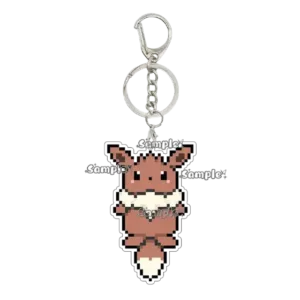 Creative Pixel Flareon Glaceon Umbreon Eevee Anime Acrylic Keychain Figure Keyring For Móc Treo Đeo Thoại, Standee, Móc Khoá In Theo Yêu Cầu, Chất Liệu Mica Dày 4mm, Kích Thước 5.5 Cm, Có In Test Mẫu