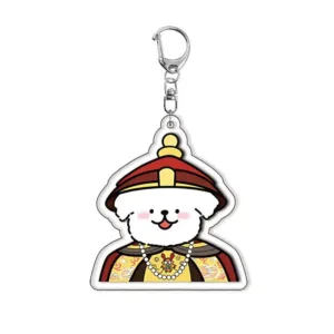 Elementor #3284 Creative Transform Ancient Costume Maltese Anime Acrylic Keychain Funny Kawaii Cartoon Puppy Móc Treo Đeo Thoại, Standee, Móc Khoá In Theo Yêu Cầu, Chất Liệu Mica Dày 4mm, Kích Thước 5.5 Cm, Có In Test Mẫu