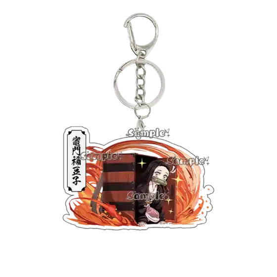 Creative Y2k Anime Cartoon Tanjiro Kamado Nezuko Shinobu Acrylic Keychain Accessories Car Móc Treo Đeo Thoại, Standee, Móc Khoá In Theo Yêu Cầu, Chất Liệu Mica Dày 4mm, Kích Thước 5.5 Cm, Có In Test Mẫu