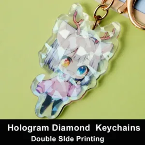 Custom Keychains Cartoon Llavero Key Chain Photo Customized Anime Charms Hologram Clear Móc Treo Đeo Thoại, Standee, Móc Khoá In Theo Yêu Cầu, Chất Liệu Mica Dày 4mm, Kích Thước 5.5 Cm, Có In Test Mẫu