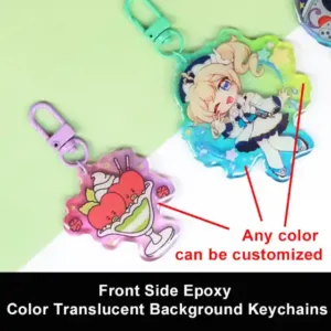 Custom Keychains Cartoon Llavero Key Chain Photo Customized Anime Charms Hologram Clear Móc Treo Đeo Thoại, Standee, Móc Khoá In Theo Yêu Cầu, Chất Liệu Mica Dày 4mm, Kích Thước 5.5 Cm, Có In Test Mẫu