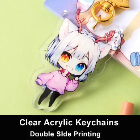 Custom Pet Keychains Cartoon Llavero Key Chain Photo Customized Anime Charms Clear Acrylic Móc Treo Đeo Thoại, Standee, Móc Khoá In Theo Yêu Cầu, Chất Liệu Mica Dày 4mm, Kích Thước 5.5 Cm, Có In Test Mẫu
