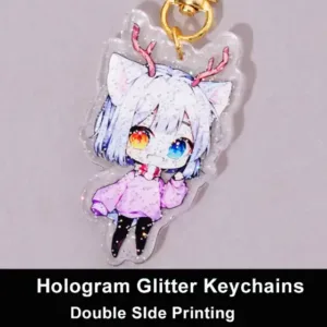 Custom Photo Keychains Cartoon Key Chain Customized Birthday Anime Charms Hologram Clear Móc Treo Đeo Thoại, Standee, Móc Khoá In Theo Yêu Cầu, Chất Liệu Mica Dày 4mm, Kích Thước 5.5 Cm, Có In Test Mẫu
