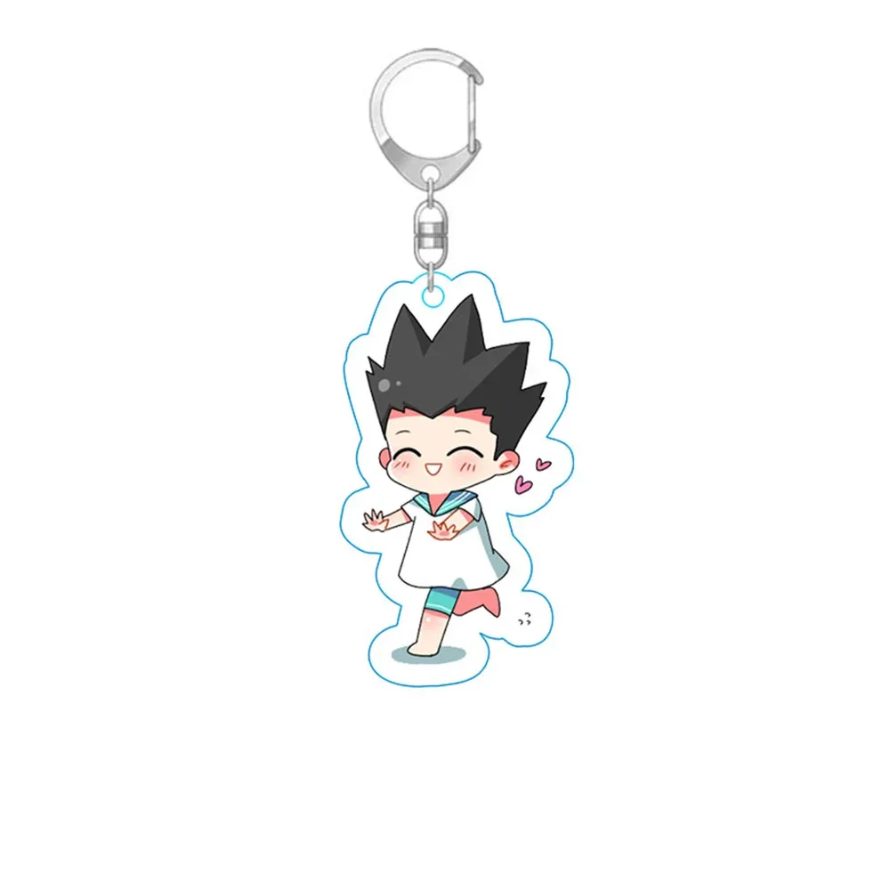 Cute Anime Hunter Boy Acrylic Keychain Model Cosplay Characters Ornament Accessories Móc Treo Đeo Thoại, Standee, Móc Khoá In Theo Yêu Cầu, Chất Liệu Mica Dày 4mm, Kích Thước 5.5 Cm, Có In Test Mẫu