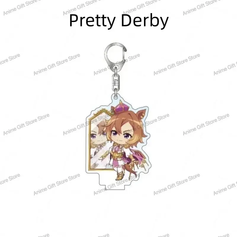 Cute Anime Pretty Derby Acrylic Keychain Desktop Ornament Fashion Collect Accessories Móc Treo Đeo Thoại, Standee, Móc Khoá In Theo Yêu Cầu, Chất Liệu Mica Dày 4mm, Kích Thước 5.5 Cm, Có In Test Mẫu