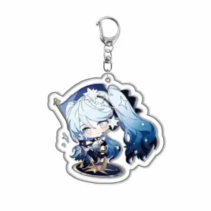 Cute Hatsune Miku Q Version Kawaii Acrylic Keychain Ornaments Cartoon Anime Girly Heart Móc Treo Đeo Thoại, Standee, Móc Khoá In Theo Yêu Cầu, Chất Liệu Mica Dày 4mm, Kích Thước 5.5 Cm, Có In Test Mẫu