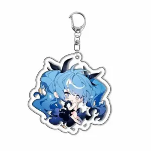 Cute Hatsune Miku Q Version Kawaii Acrylic Keychain Ornaments Cartoon Anime Girly Heart Móc Treo Đeo Thoại, Standee, Móc Khoá In Theo Yêu Cầu, Chất Liệu Mica Dày 4mm, Kích Thước 5.5 Cm, Có In Test Mẫu