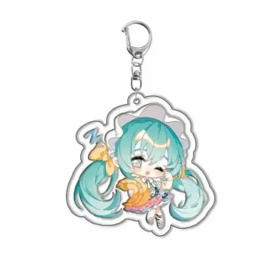 Cute Hatsune Miku Q Version Kawaii Acrylic Keychain Ornaments Cartoon Anime Girly Heart Móc Treo Đeo Thoại, Standee, Móc Khoá In Theo Yêu Cầu, Chất Liệu Mica Dày 4mm, Kích Thước 5.5 Cm, Có In Test Mẫu
