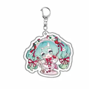 Cute Hatsune Miku Q Version Kawaii Acrylic Keychain Ornaments Cartoon Anime Girly Heart Móc Treo Đeo Thoại, Standee, Móc Khoá In Theo Yêu Cầu, Chất Liệu Mica Dày 4mm, Kích Thước 5.5 Cm, Có In Test Mẫu
