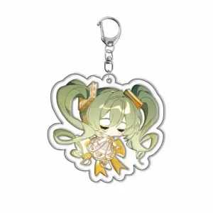 Cute Hatsune Miku Q Version Kawaii Acrylic Keychain Ornaments Cartoon Anime Girly Heart Móc Treo Đeo Thoại, Standee, Móc Khoá In Theo Yêu Cầu, Chất Liệu Mica Dày 4mm, Kích Thước 5.5 Cm, Có In Test Mẫu