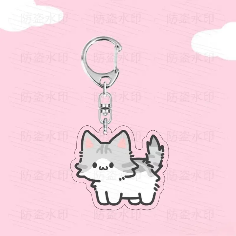 Cute Kitten Acrylic Backpack Pendant Pet Cartoon Various Cat Keychain School Season Móc Treo Đeo Thoại, Standee, Móc Khoá In Theo Yêu Cầu, Chất Liệu Mica Dày 4mm, Kích Thước 5.5 Cm, Có In Test Mẫu