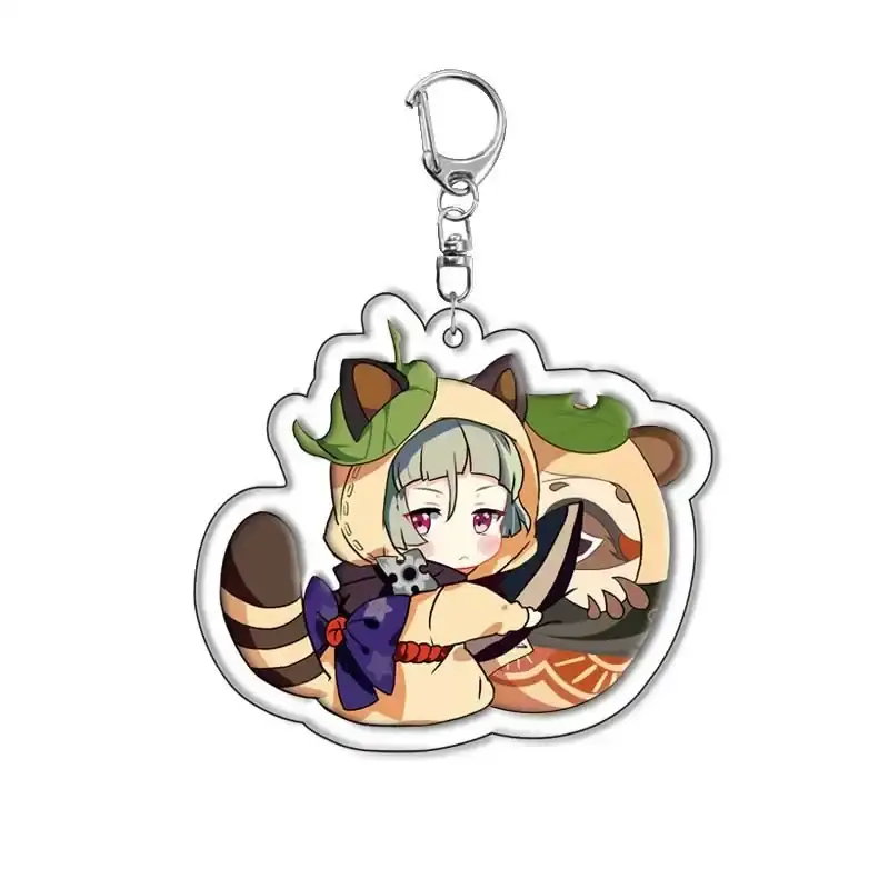 Cute Raiden Shogun Beelzebul Yae Miko Acrylic Keychains Cartoon Character Sangonomiya Kokomi Móc Treo Đeo Thoại, Standee, Móc Khoá In Theo Yêu Cầu, Chất Liệu Mica Dày 4mm, Kích Thước 5.5 Cm, Có In Test Mẫu