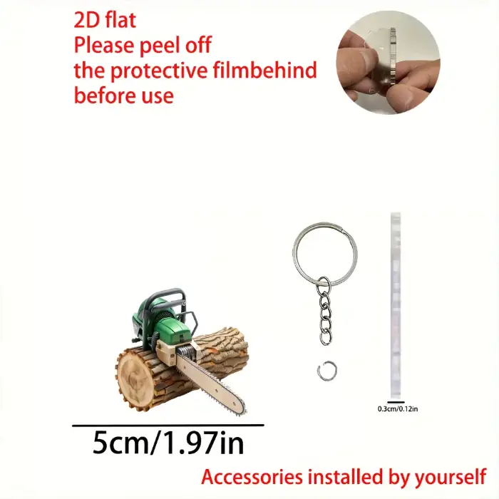 Distinctive Chainsaw Keychain 2d Individuation Pendant Flat Acrylic Ornament Hanging Móc Treo Đeo Thoại, Standee, Móc Khoá In Theo Yêu Cầu, Chất Liệu Mica Dày 4mm, Kích Thước 5.5 Cm, Có In Test Mẫu
