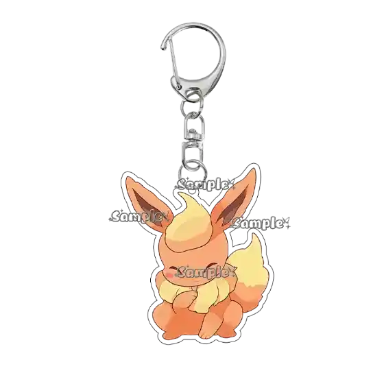 Double-sided Printing Anime Flareon Vaporeon Espeon Eevee Pkm Cartoon Kawaii Acrylic Móc Treo Đeo Thoại, Standee, Móc Khoá In Theo Yêu Cầu, Chất Liệu Mica Dày 4mm, Kích Thước 5.5 Cm, Có In Test Mẫu