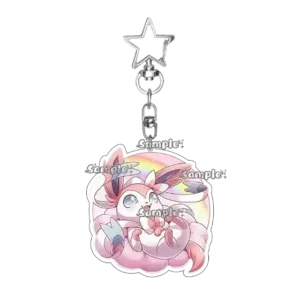 Eevee Acrylic Keychain Anime Cartoon Umbreon Jolteon Leafeon Sylveon Cute Character Accessory Móc Treo Đeo Thoại, Standee, Móc Khoá In Theo Yêu Cầu, Chất Liệu Mica Dày 4mm, Kích Thước 5.5 Cm, Có In Test Mẫu