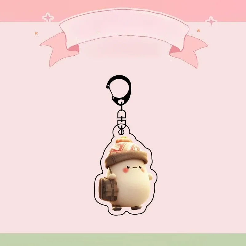 Emulation Mini Potatoes Vegetable Acrylic Keychain Knapsack Purse Cute Funny Dangle Keyring Móc Treo Đeo Thoại, Standee, Móc Khoá In Theo Yêu Cầu, Chất Liệu Mica Dày 4mm, Kích Thước 5.5 Cm, Có In Test Mẫu