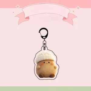 Emulation Mini Potatoes Vegetable Acrylic Keychain Knapsack Purse Cute Funny Dangle Keyring Móc Treo Đeo Thoại, Standee, Móc Khoá In Theo Yêu Cầu, Chất Liệu Mica Dày 4mm, Kích Thước 5.5 Cm, Có In Test Mẫu