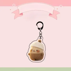 Emulation Mini Potatoes Vegetable Acrylic Keychain Knapsack Purse Cute Funny Dangle Keyring Móc Treo Đeo Thoại, Standee, Móc Khoá In Theo Yêu Cầu, Chất Liệu Mica Dày 4mm, Kích Thước 5.5 Cm, Có In Test Mẫu