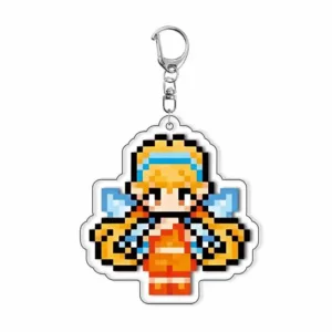 Fairy Pixel Acrylic Keychain Anime Surrounding Backpack Pendant Kawaii Keyring Student Bag Móc Treo Đeo Thoại, Standee, Móc Khoá In Theo Yêu Cầu, Chất Liệu Mica Dày 4mm, Kích Thước 5.5 Cm, Có In Test Mẫu