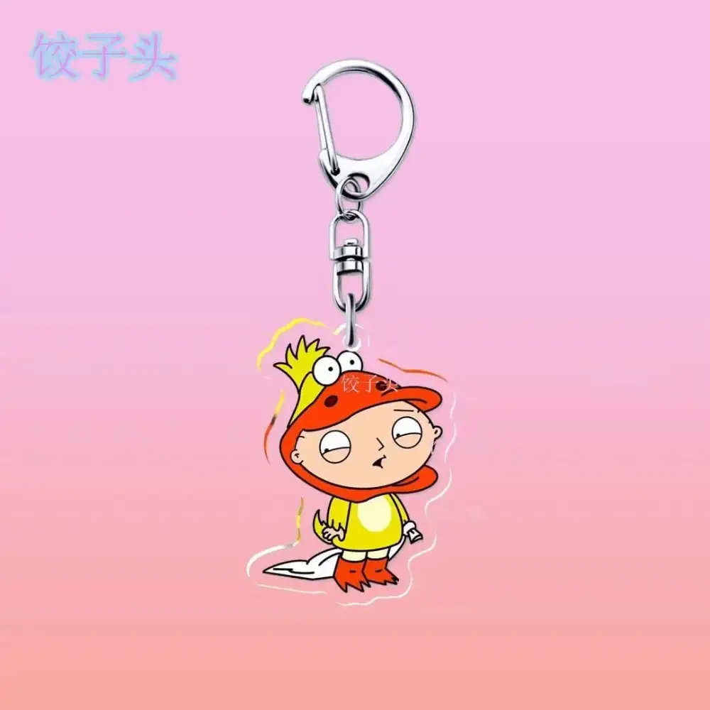 Family Guy Keychain Anime Dumpling Head Double Sided Acrylic Pendant Stewie Brian Griffin Móc Treo Đeo Thoại, Standee, Móc Khoá In Theo Yêu Cầu, Chất Liệu Mica Dày 4mm, Kích Thước 5.5 Cm, Có In Test Mẫu