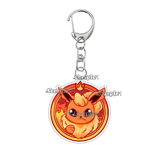 Fashion Anime Eevee Umbreon Sylveon Acrylic Keychain Cartoon Key Ring Accessories Charm Móc Treo Đeo Thoại, Standee, Móc Khoá In Theo Yêu Cầu, Chất Liệu Mica Dày 4mm, Kích Thước 5.5 Cm, Có In Test Mẫu