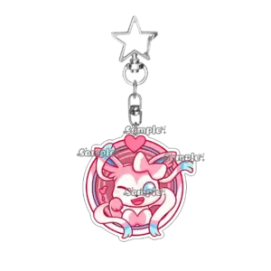Fashion Anime Eevee Umbreon Sylveon Acrylic Keychain Cartoon Key Ring Accessories Charm Móc Treo Đeo Thoại, Standee, Móc Khoá In Theo Yêu Cầu, Chất Liệu Mica Dày 4mm, Kích Thước 5.5 Cm, Có In Test Mẫu