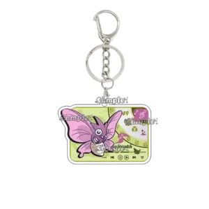 Fashion Anime Venonat Venomoth Parasect Paras Pocket Monsters Cartoon Acrylic Keychain Móc Treo Đeo Thoại, Standee, Móc Khoá In Theo Yêu Cầu, Chất Liệu Mica Dày 4mm, Kích Thước 5.5 Cm, Có In Test Mẫu