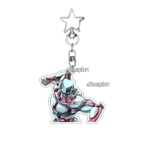 Fashion Crazy Diamond Anime Character Figure Acrylic Keychain Women Men Cartoon Accessory Móc Treo Đeo Thoại, Standee, Móc Khoá In Theo Yêu Cầu, Chất Liệu Mica Dày 4mm, Kích Thước 5.5 Cm, Có In Test Mẫu