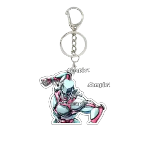 Fashion Crazy Diamond Anime Character Figure Acrylic Keychain Women Men Cartoon Accessory Móc Treo Đeo Thoại, Standee, Móc Khoá In Theo Yêu Cầu, Chất Liệu Mica Dày 4mm, Kích Thước 5.5 Cm, Có In Test Mẫu